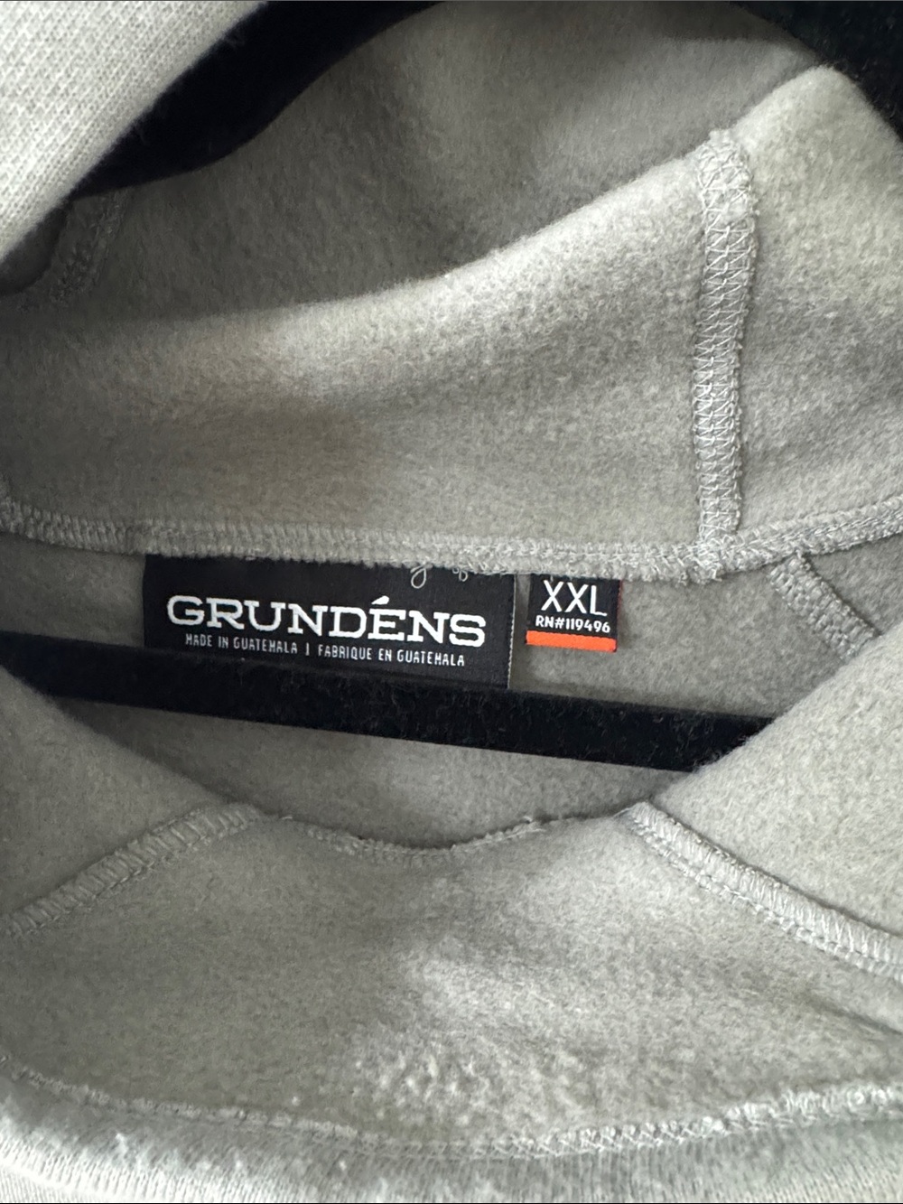 Men's Grundens Gray Pullover Hoodie Sweatshirt - Picture 2 of 5